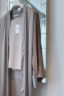 Nude Silk Abaya