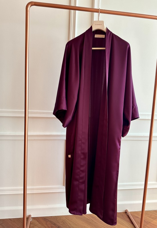 burgundy plain abaya