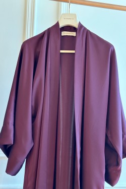 burgundy plain abaya