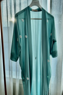 Aqua Georgette Abaya