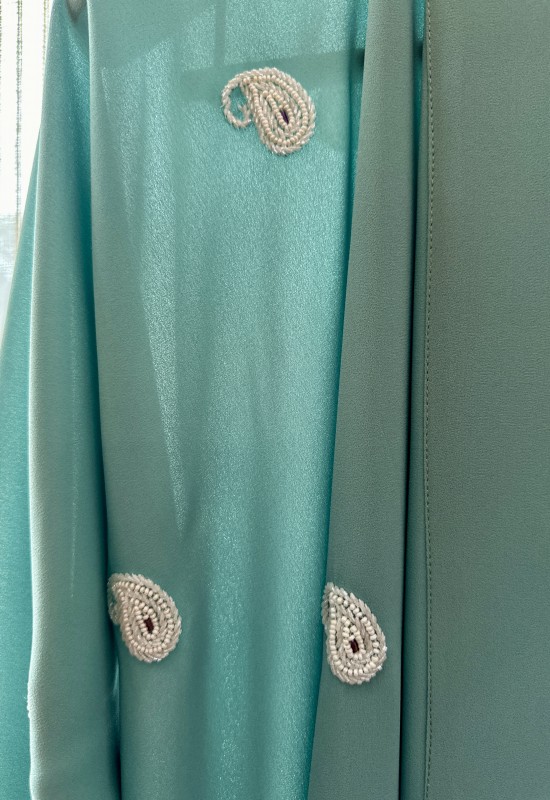 Aqua Georgette Abaya