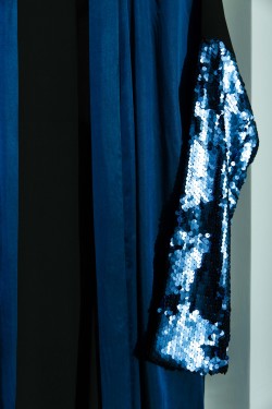 Midnight Sparkle Silk Abaya