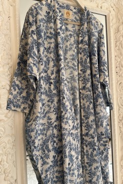 Blue Toile Abaya