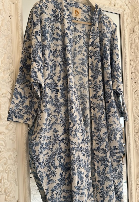 Blue Toile Abaya