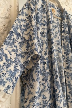 Blue Toile Abaya