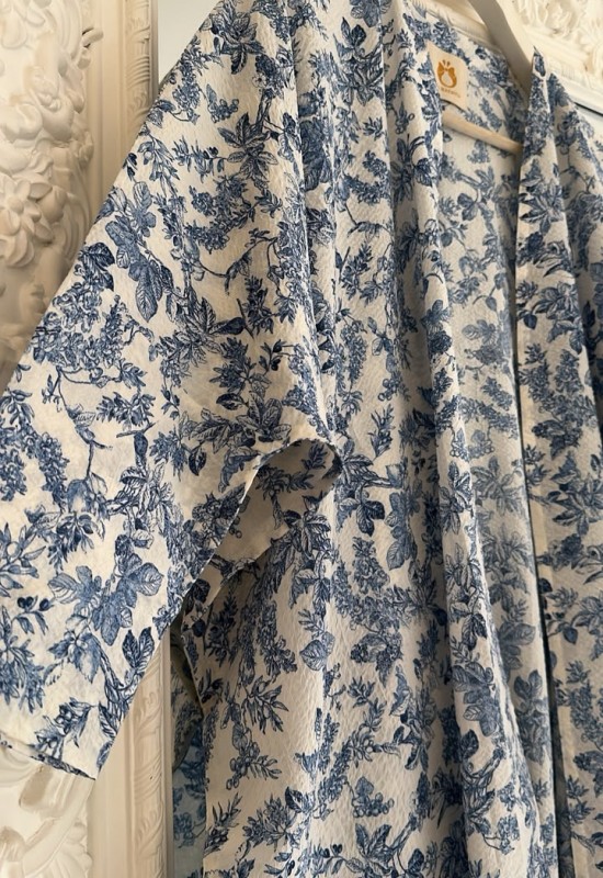 Blue Toile Abaya