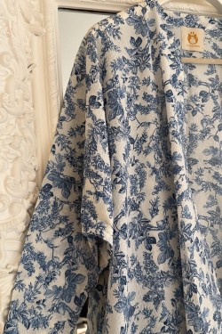 Blue Toile Abaya